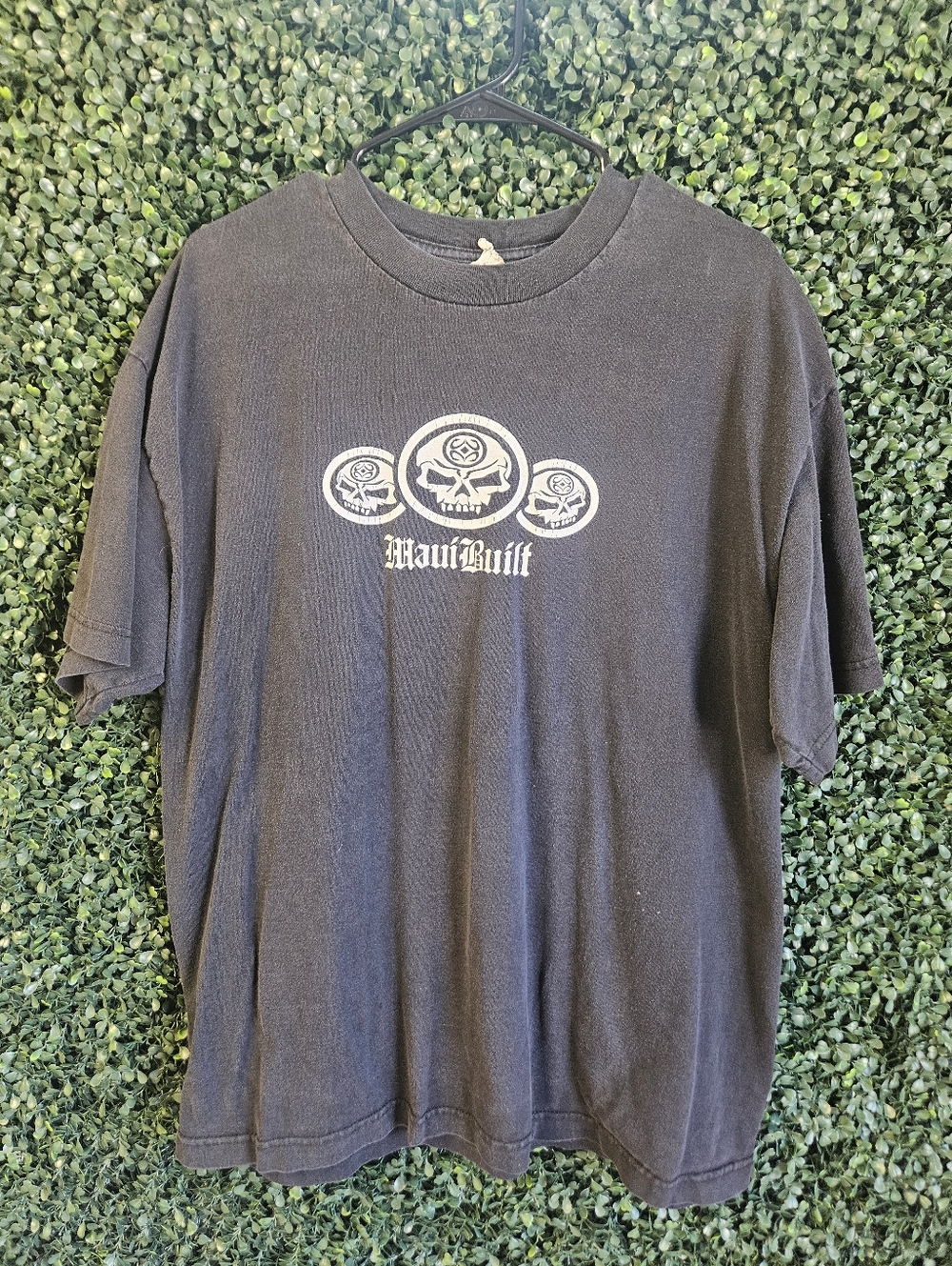 Mens XL Vintage Alstyle Maui Built Skull Graphic Tshirt